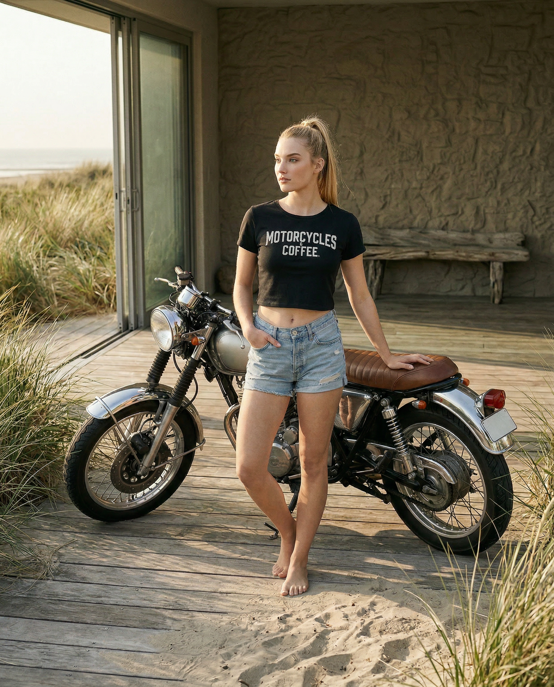 Motorcycles & Coffee New York - Ladies Crop Top