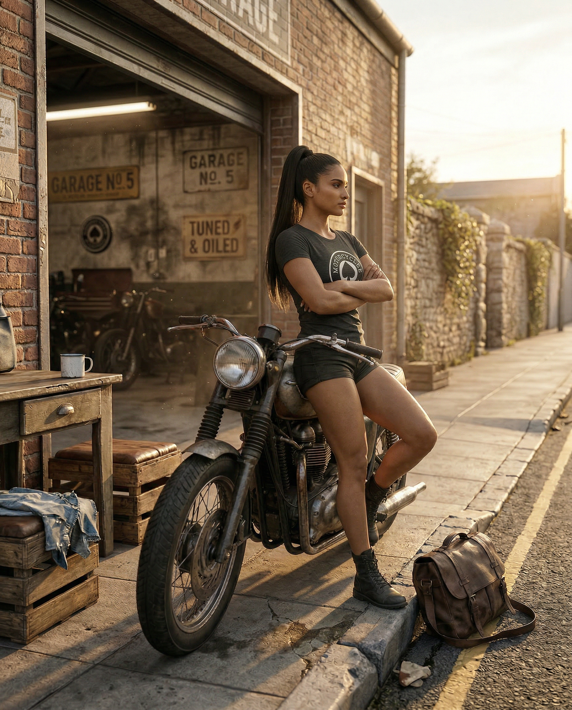 Casual women’s Motorcycle T-Shirt showcasing a relaxed fit tee designed for comfort and style.
