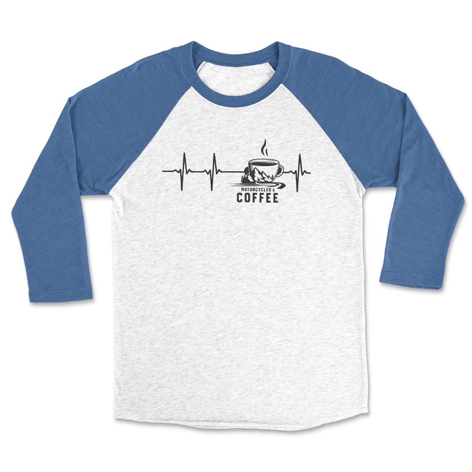 Coffee Cup Heartbeat - Raglan 3/4 Shirt
