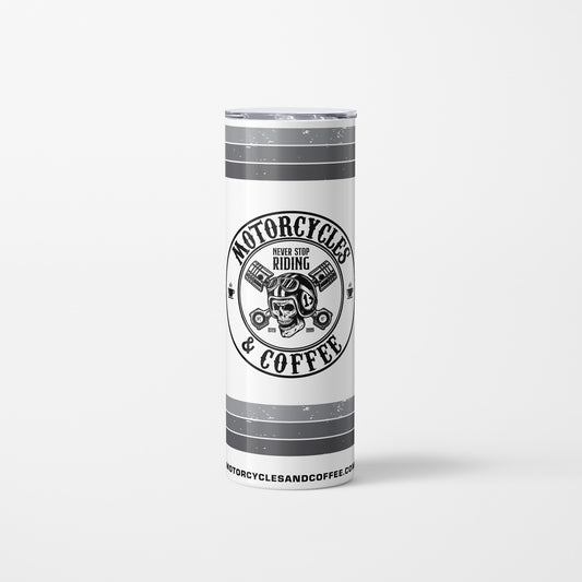 Skinny Tumbler - Lucky Skull Stripes