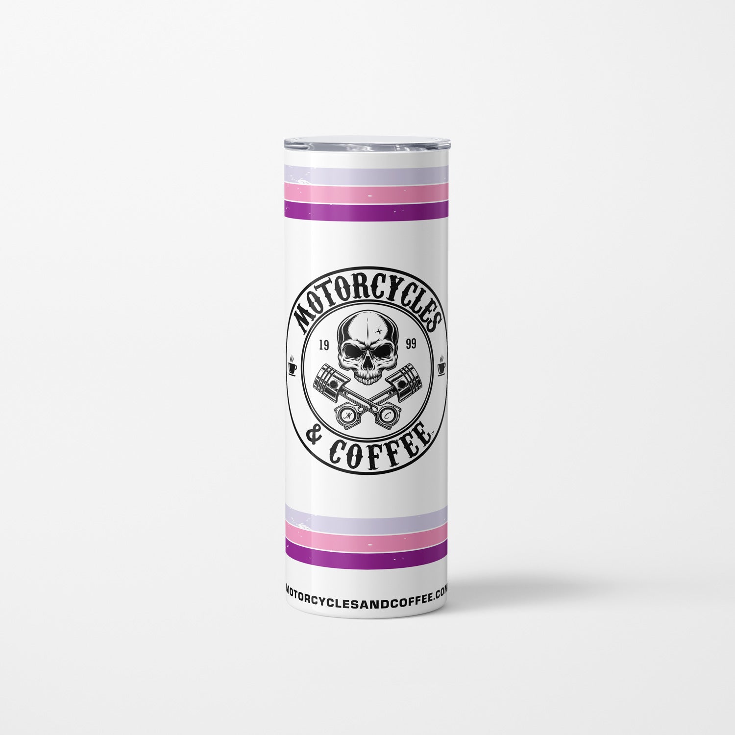 Skinny Tumbler - Piston Skull Stripes