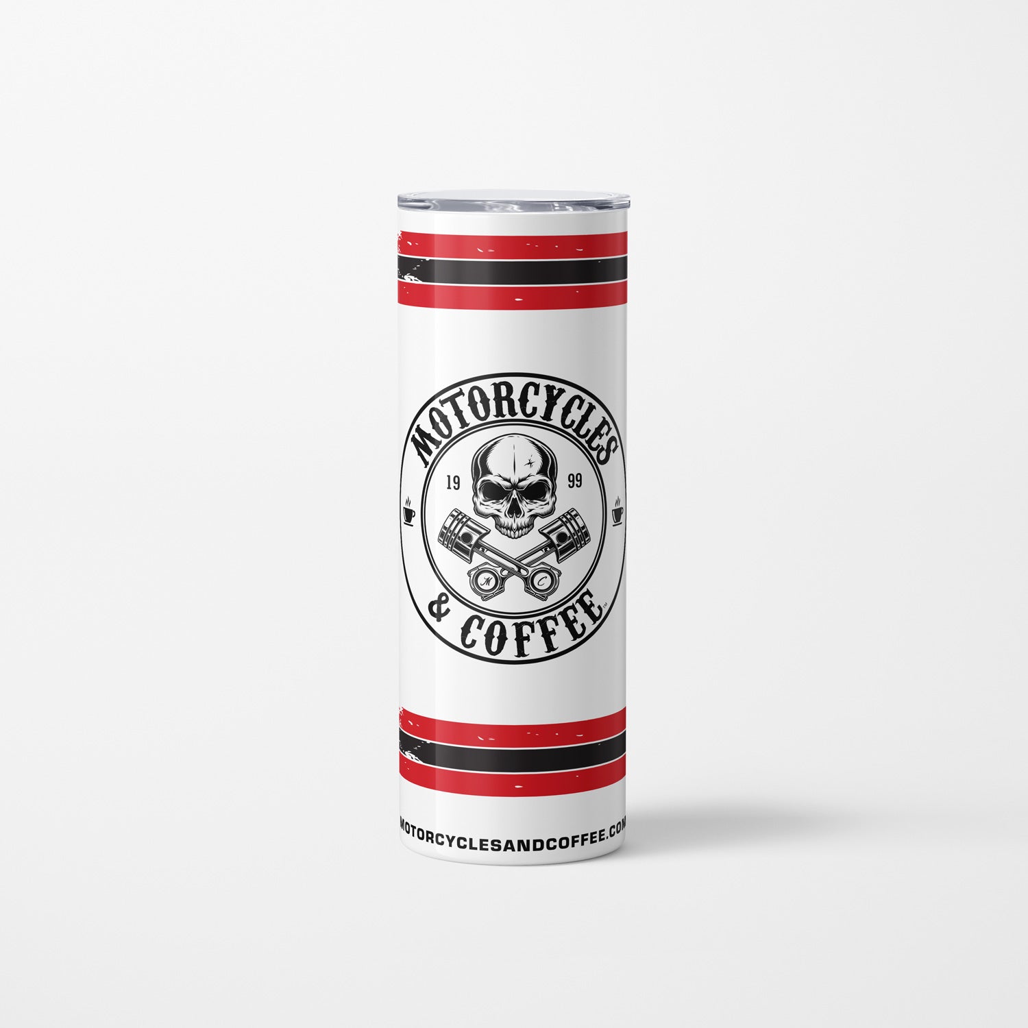 Skinny Tumbler - Piston Skull Stripes