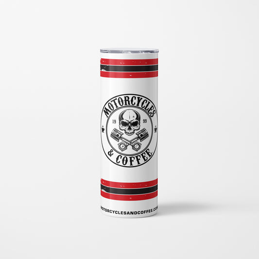 Skinny Tumbler - Piston Skull Stripes