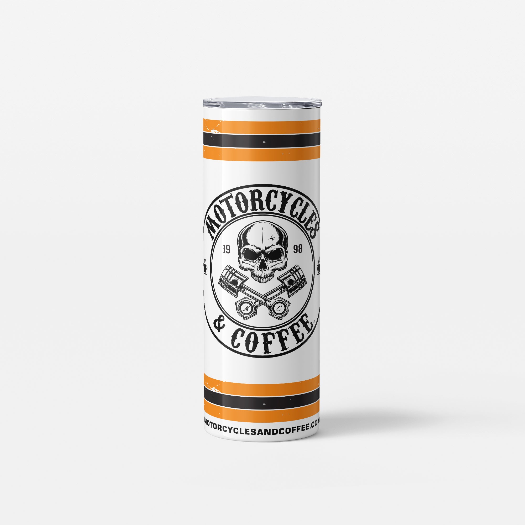 Skinny Tumbler - Piston Skull Stripes