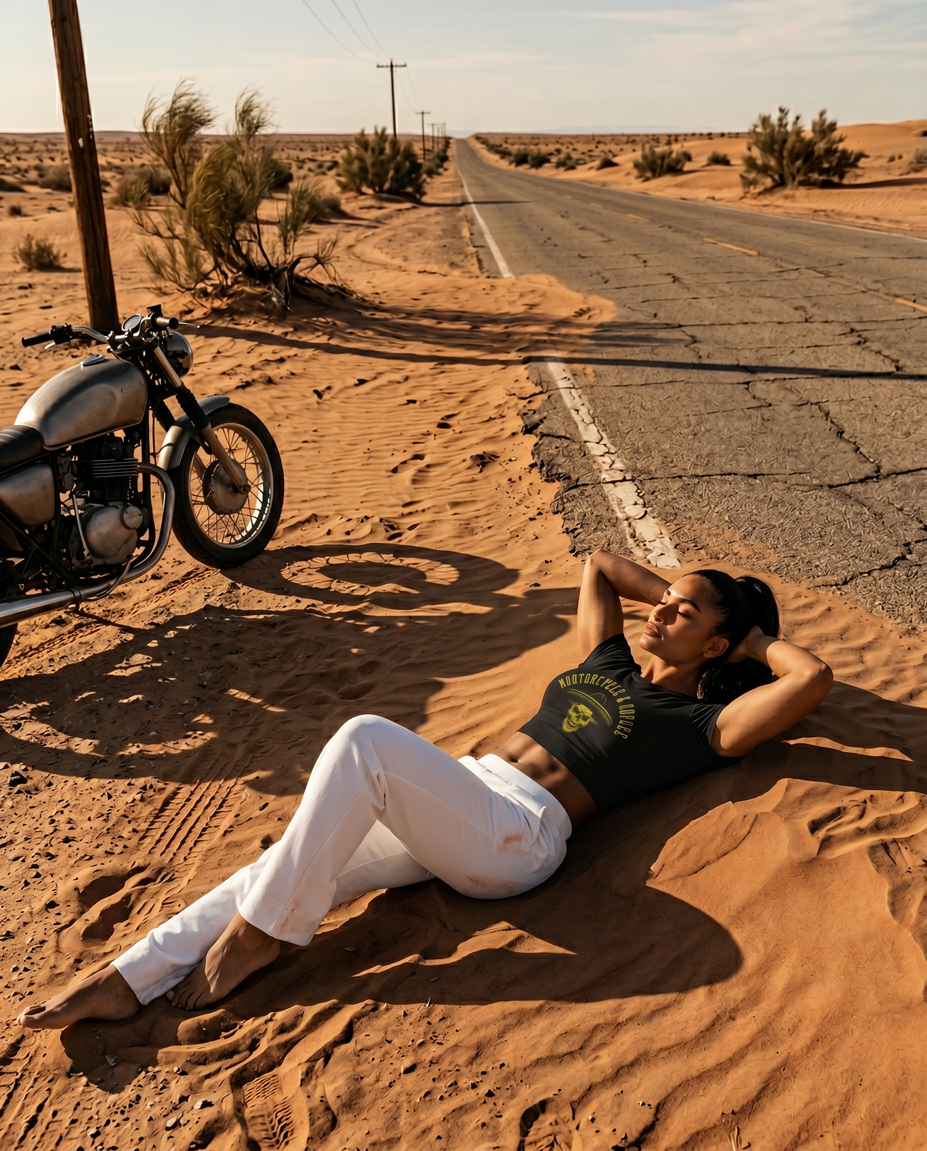 Channel that 70’s motorcycle culture with this Sombrero crop top—perfect for beach rides, bike nights, and living the ride life.