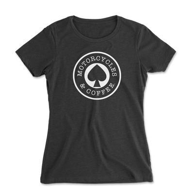 Motorcycles & Coffee - Ace Logo - Ladies Relaxed Fit T-Shirt