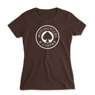 Motorcycles & Coffee - Ace Logo - Ladies Relaxed Fit T-Shirt