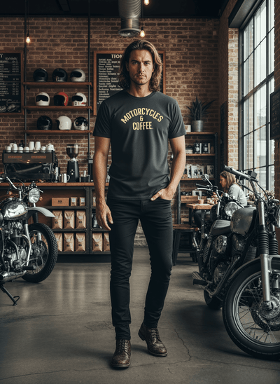 Motorcycles & Coffee Gold Series: T-Shirt