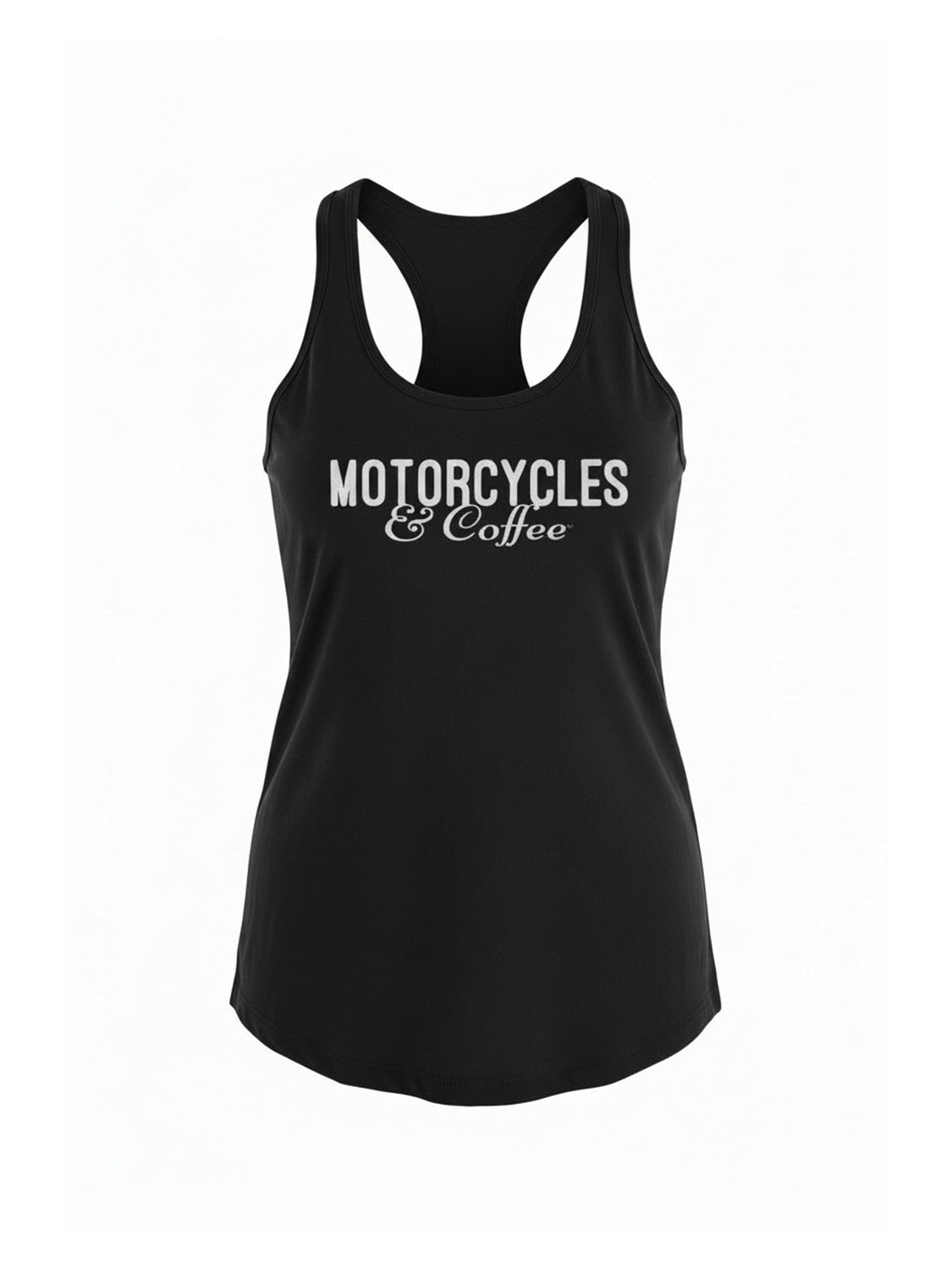 Motorcycles and Coffee "Clean" - Ladies Racerback Tank