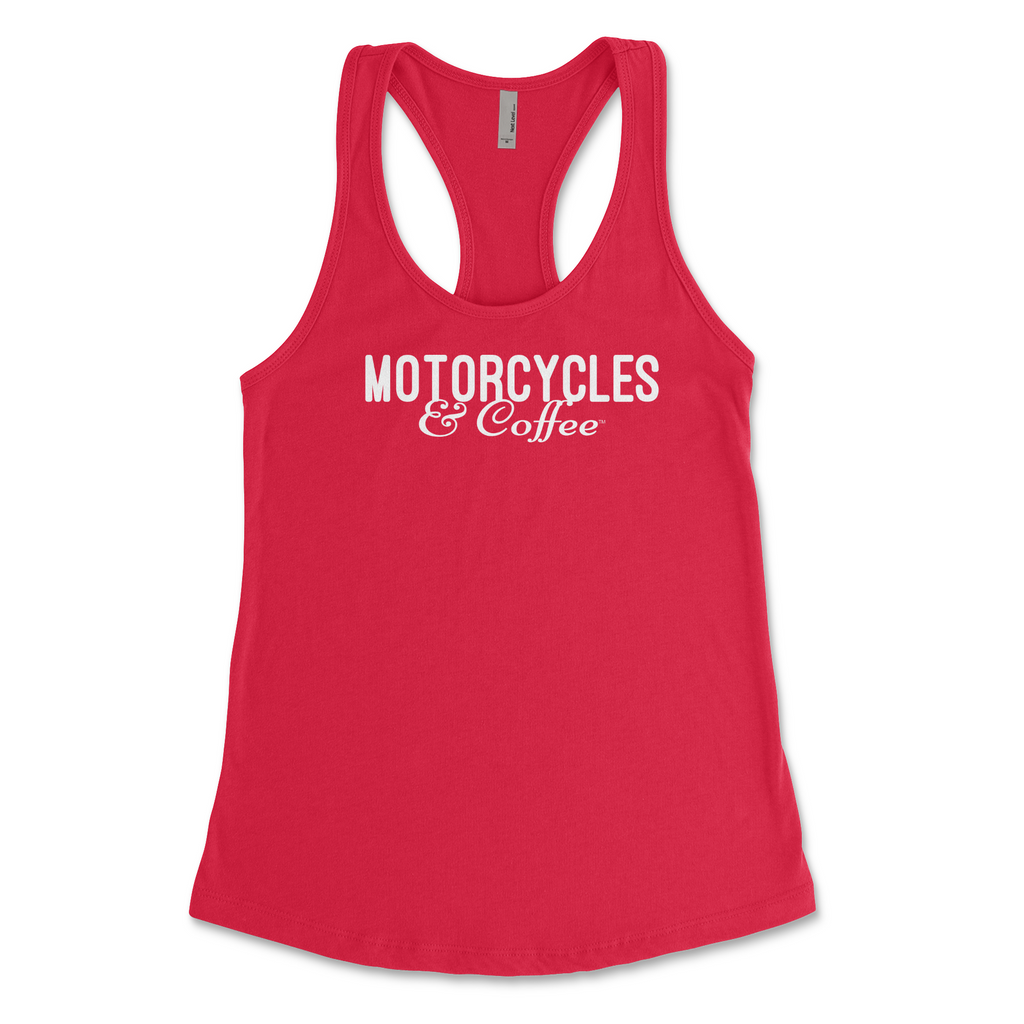 Clean - Ladies Racerback Tank – Motorcycles & Coffee