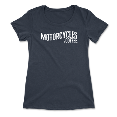 Motorcycles & Coffee Established - Ladies Ideal T-Shirt