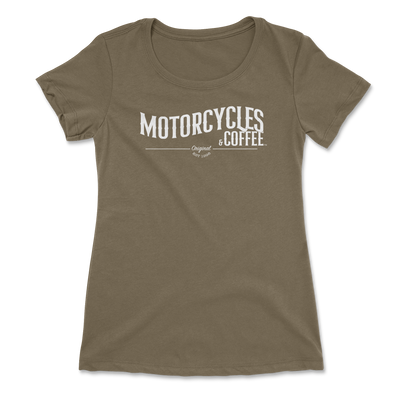 Motorcycles & Coffee Established - Ladies Ideal T-Shirt