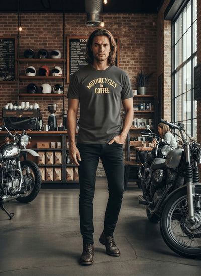 Motorcycles & Coffee Gold Series: T-Shirt