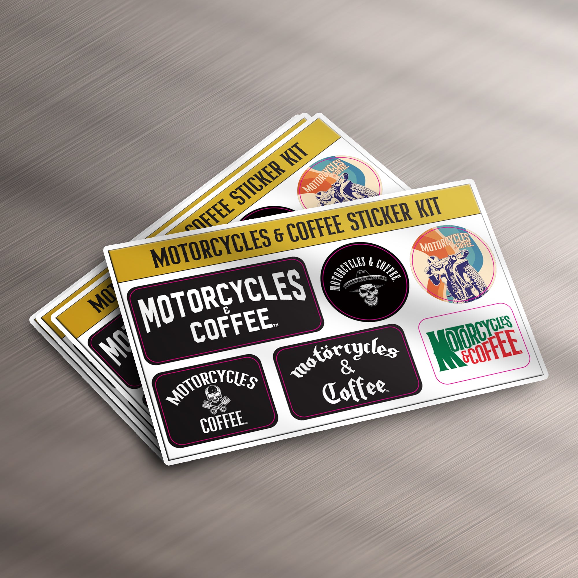 Motorcycles & Coffee - Mini Sticker Kit