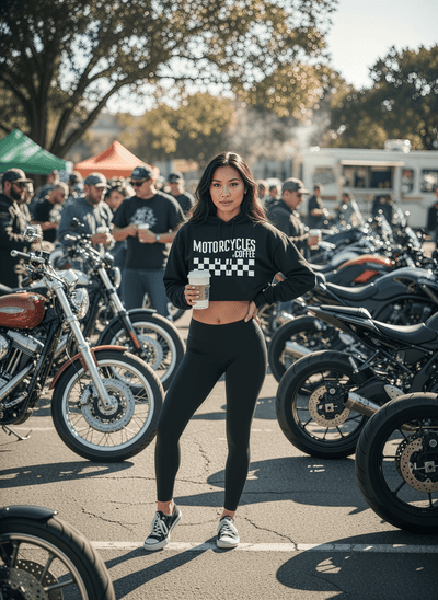 Inspired by the legendary Barber Vintage Motorsports Museum and festival culture, this hoodie captures the essence of vintage motorcycles and racing history. A must-have for fans of classic bikes, café culture, and heritage motorcycle apparel.