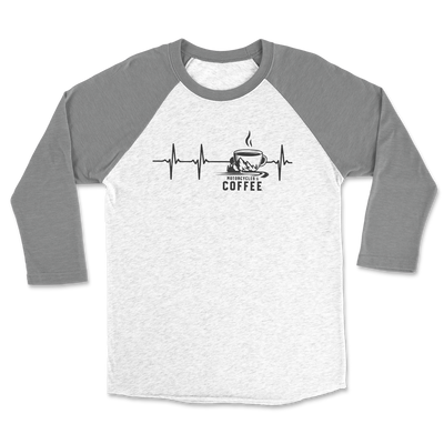 Coffee Cup Heartbeat - Raglan 3/4 Shirt