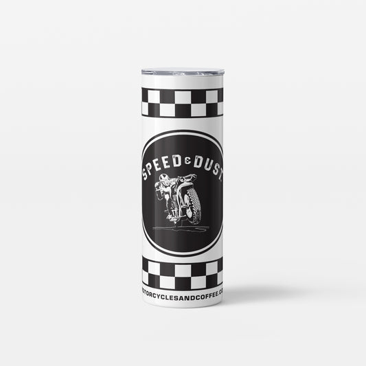 Skinny Tumbler - Speed & Dust Moto Man (Circle)