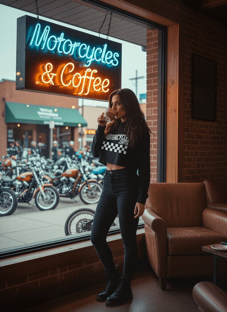 Channel the energy of AMA Vintage Days with this checkered crop hoodie designed for true moto enthusiasts. Whether you're walking the pits or grabbing coffee before a ride, this piece blends vintage motorcycle fashion with modern comfort and attitude.