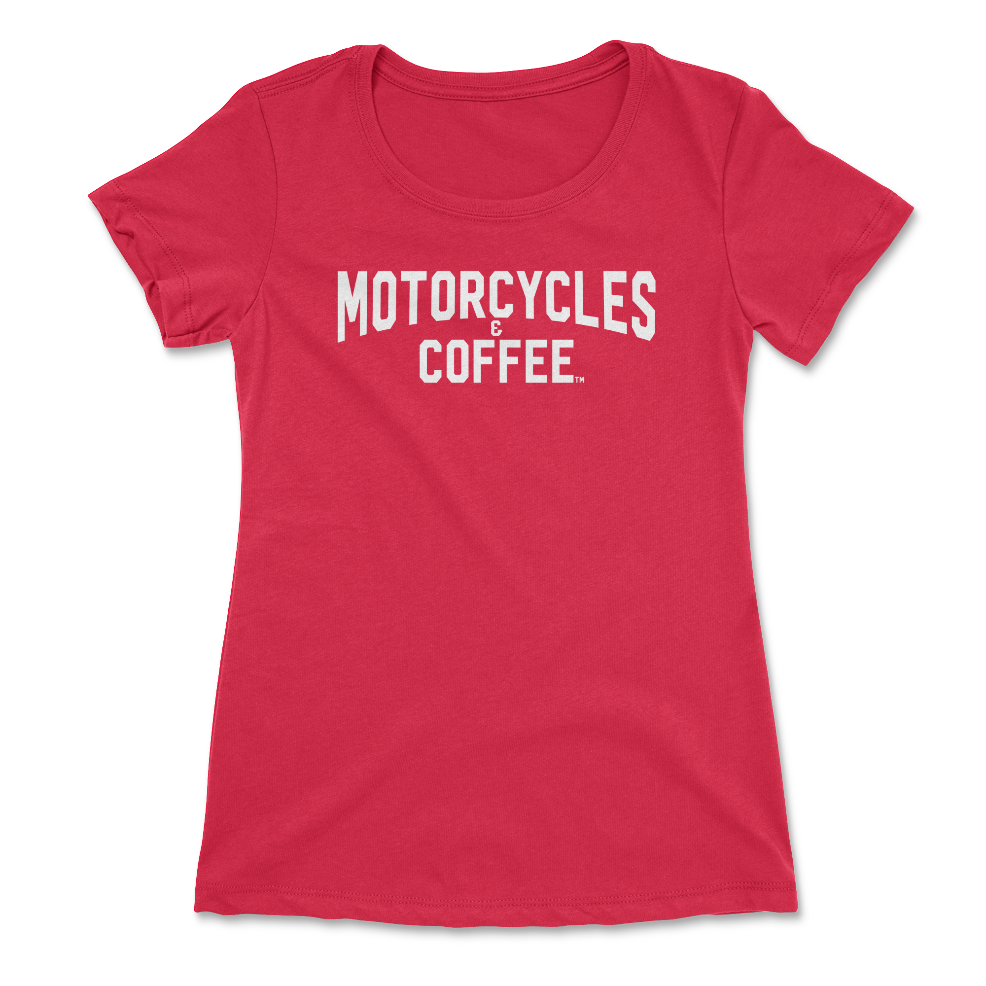 Stand out in this bold red women’s motorcycle t-shirt, designed for lady riders who want high-energy style with New York attitude and all-day comfort.