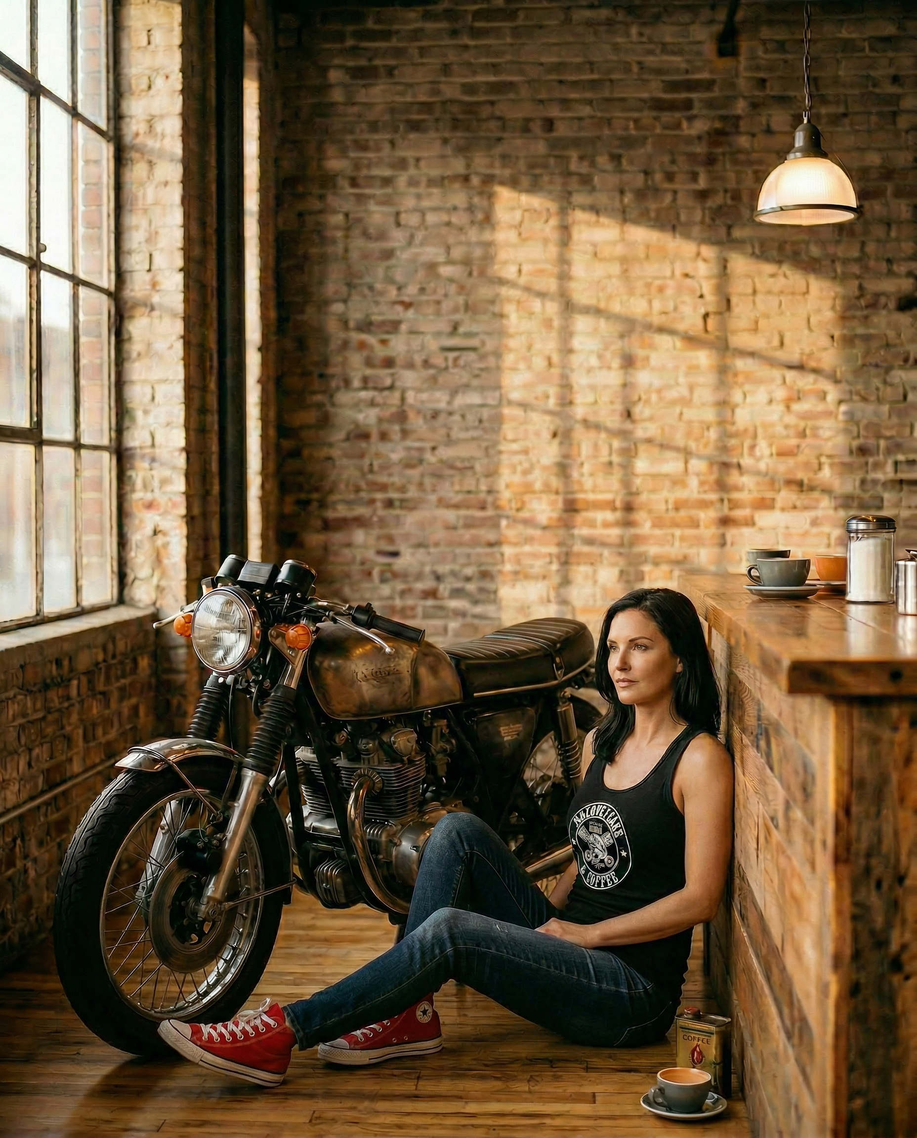 Stand out with this Lucky Skull racerback tank designed for women who live the motorcycle lifestyle and love bold, clean design.