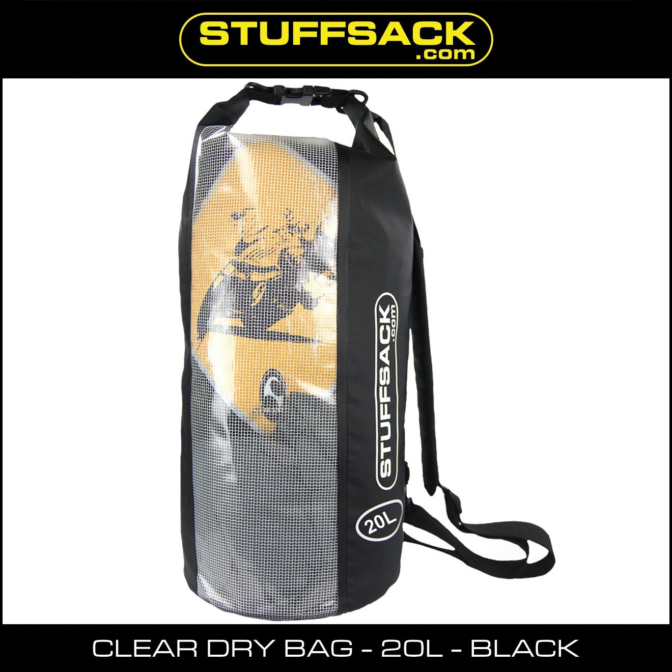 STUFFSACK Easy View Dry Bag - 20L Black