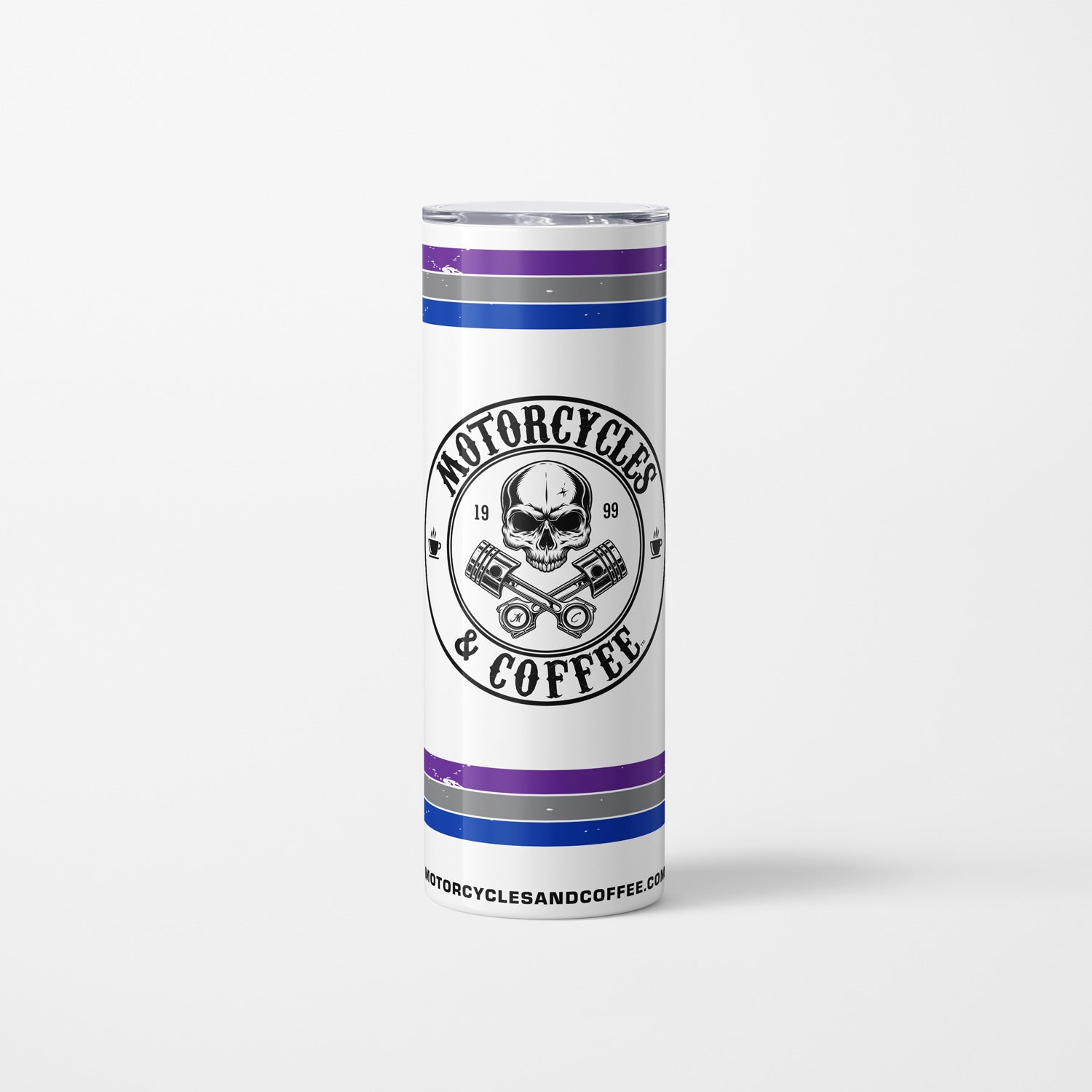 Skinny Tumbler - Piston Skull Stripes