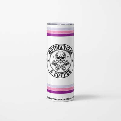 Skinny Tumbler - Piston Skull Stripes