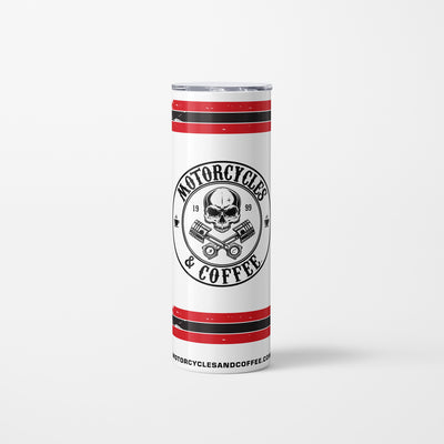 Skinny Tumbler - Piston Skull Stripes