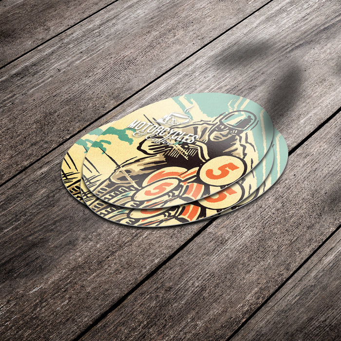 Poster - Premium Stickers – Motorcycles & Coffee