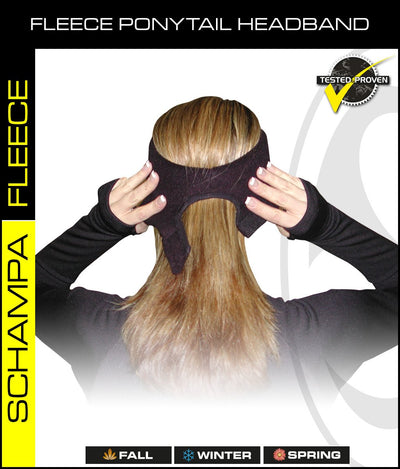 SCHAMPA Fleece Ponytail Headband Double Layer
