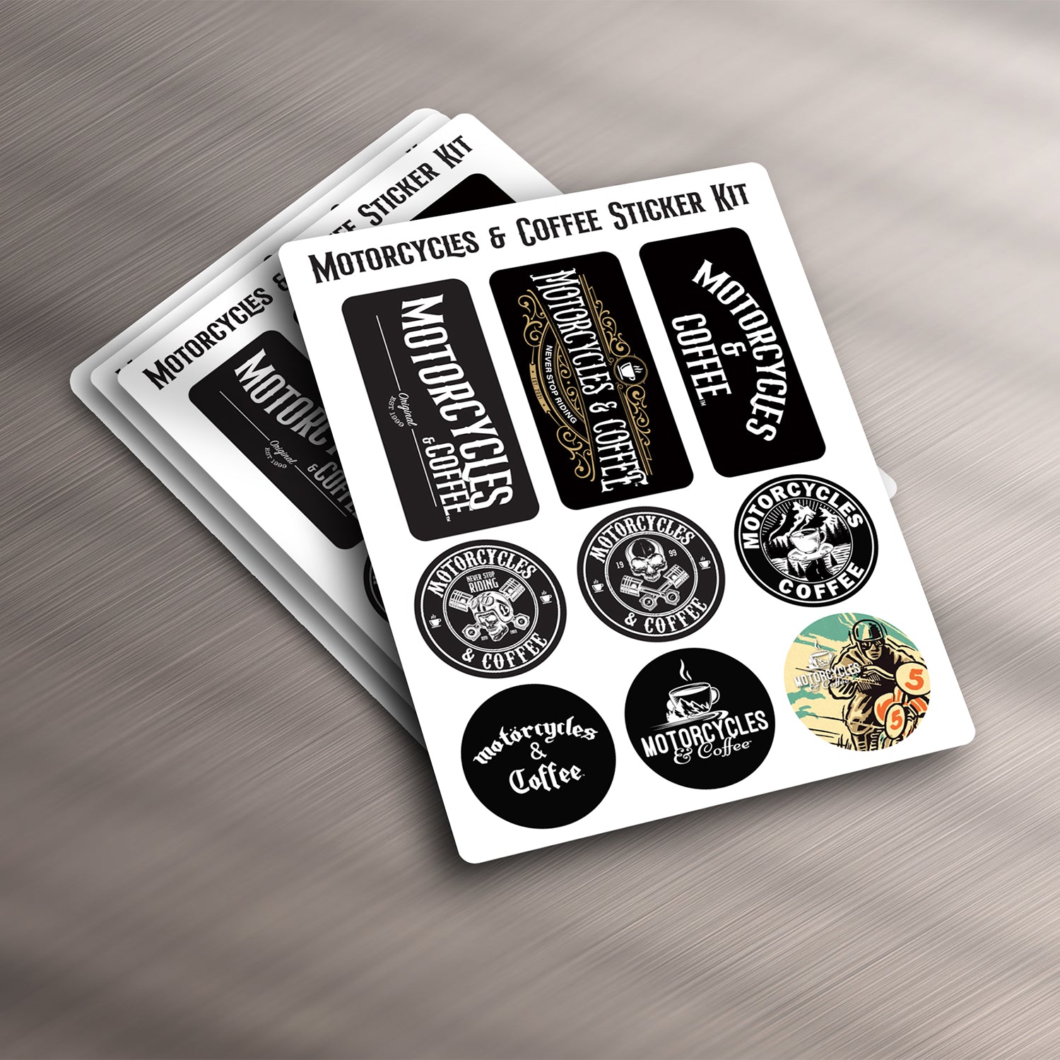 Motorcycles & Coffee - Sticker Kit