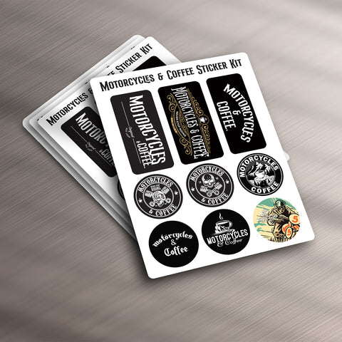 Sticker Kit - Motorcycles & Coffee