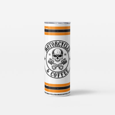 Skinny Tumbler - Piston Skull Stripes